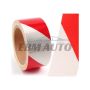 Светлоотразително тиксо 5cm x 50m бяло - червено, снимка 1 - Аксесоари и консумативи - 45392873