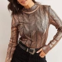 Блуза с метален ефект , снимка 1