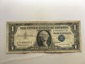 1 долар 1957 САЩ - Сребърен сертификат - Син печат, снимка 1