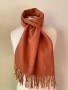 Мъжки шал в кайсиев цвят John Henric от 100 % вълна, снимка 4