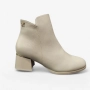 Дамски елегантни боти на ток в бежово B4162-2 beige, снимка 1