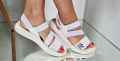 Дамски сандали Adidas Реплика ААА+ бели, снимка 1