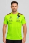 Mercedes AMG Petronas F1 тениска – оригинална, неон зелена, размер L (Slim Fit), снимка 1