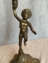  месингов свещник  държач за свещ с ангел, снимка 2