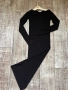 Уникална нова спортно елегантна ежедневна дълга елегантна черна рокля рипс . , снимка 1