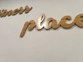 Надпис Fitness place лазерно изрязан, снимка 3