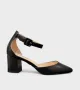 Дамски елегантни обувки на ток със затворени пръсти и пета C5730-1 black, снимка 1