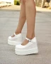 Обувки на платформа - бял лак - GHF90

-, снимка 2