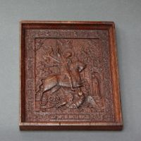 Икона-дърворезба "Св.Георги Победоносец", снимка 2 - Икони - 45315832