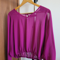 Дамска блуза от шифон, снимка 1 - Блузи с дълъг ръкав и пуловери - 44953996