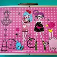 Комплект за рисуване флумастри пастели бои в метален куфар за деца, снимка 2 - Рисуване и оцветяване - 43499442