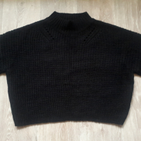 ДАМСКИ ЧЕРЕН ПУЛОВЕР , снимка 2 - Блузи с дълъг ръкав и пуловери - 44976529