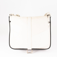 Черна стилна дамска чанта от естествена к. с капак - Elis, снимка 2 - Чанти - 44994340