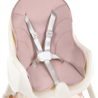 Бебешко столче за хранене, регулируема сгъваема маса, 5-точкова каишка, розово, снимка 4 - Столчета за хранене - 45450054