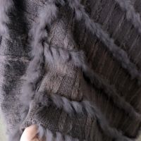 Пончо естествен косъм от заек, снимка 5 - Блузи с дълъг ръкав и пуловери - 45695245