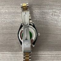 Часовник Rolex Datejust бял циферблат и сиво/жълта каишка , снимка 5 - Мъжки - 45887287