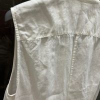 Блуза без ръкав, MaxMara, Италия, размер IT 46-48, лен, снимка 6 - Ризи - 45387110
