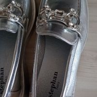 Сребристи дамски обувки, снимка 2 - Дамски ежедневни обувки - 45617739