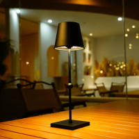 Безжична настолна трапезна нощна лампа сензорна димируема лампа за маса декорация , снимка 6 - Настолни лампи - 44994758