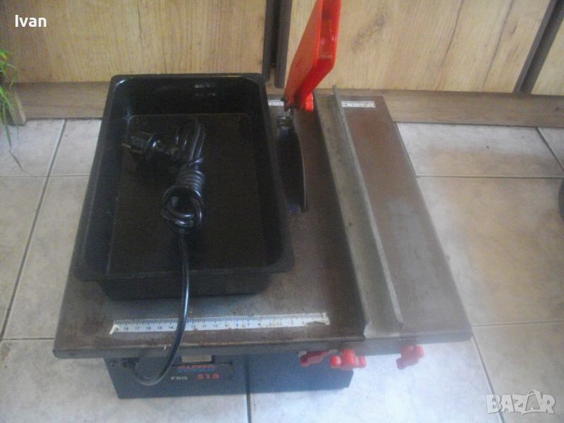 500 Вата Немска Ел. Машина Мокро/Сухо Рязане Плочи/Плочки-С Вана Вода и Линеал Паралел-ALPHA TOOLS, снимка 1