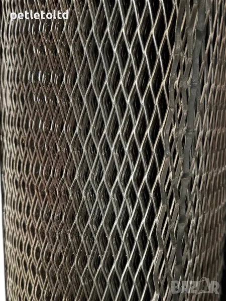 Фина метална мрежа с форма на отвора ромб 8 мм Х 8 мм Х 18 мм - ширина 100 см - цената е за 1 метър , снимка 1