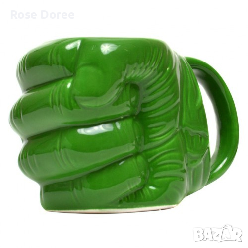 Hulk Хълк Чаша зелен юмрук анимационен герой халба, снимка 1