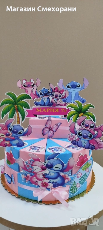 Картонена торта Стич, снимка 1