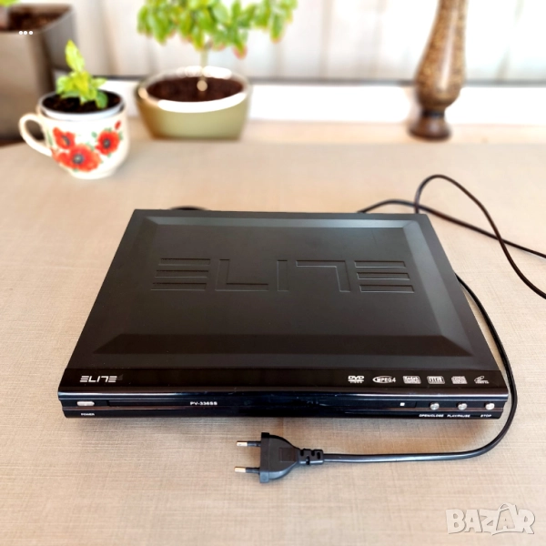 Продава DVD player Elite / ДВД плеър Елит с дистанционно и комплект кабели, снимка 1