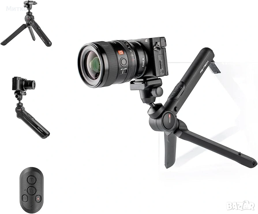 PGYTECH MANTISPOD 2.0 Bluetooth мини камера, статив за влогване, малка, гъвкава, DSLR, джобна стойка, снимка 1
