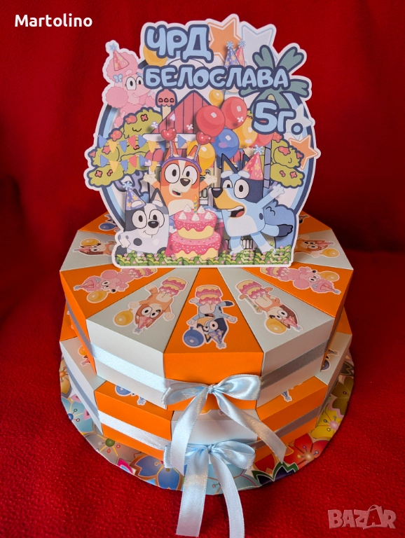 Картонена торта Блуи и Бинго, снимка 1