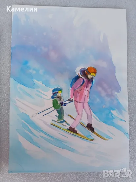 Картина: "На ски", снимка 1