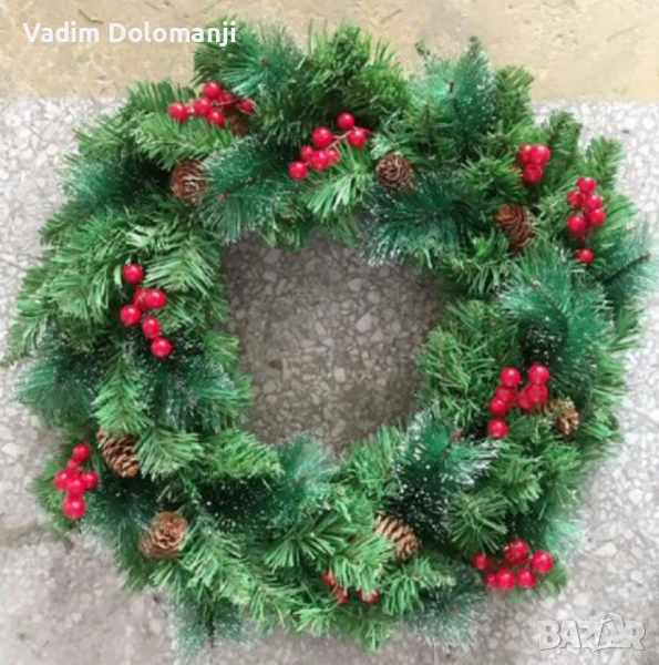 Голям коледен венец за декорация, снимка 1