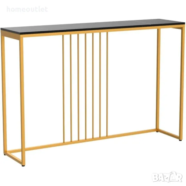 ПРОМОЦИЯ Луксозна конзолна маса с плот от синтерован камък WISFOR JJ-XZ191-PR-BK, снимка 1