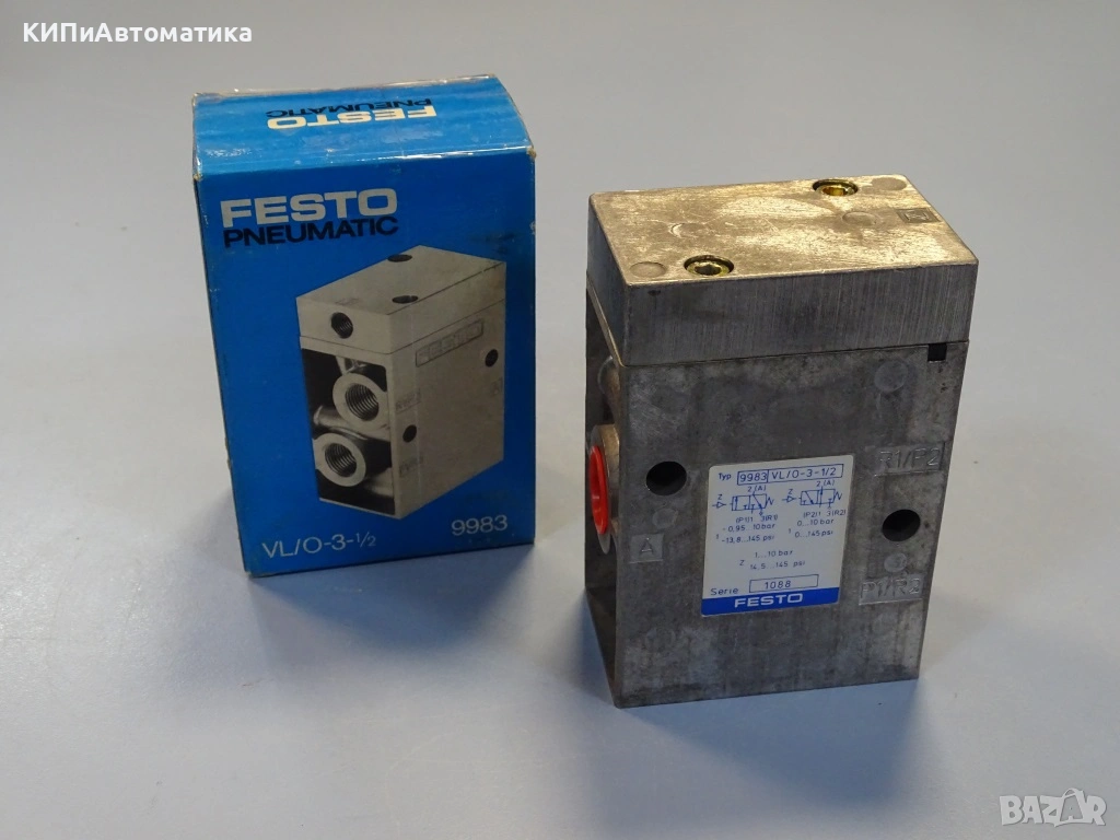пневматичен разпределител Festo VL/O-3-1/2 typ9983 Pneumatic Valve 0-10Bar, снимка 1