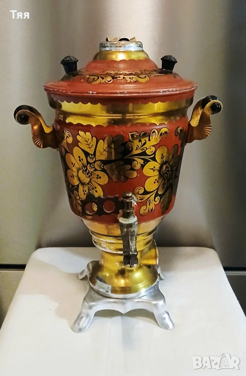 Руски самовар Хохлома , снимка 1