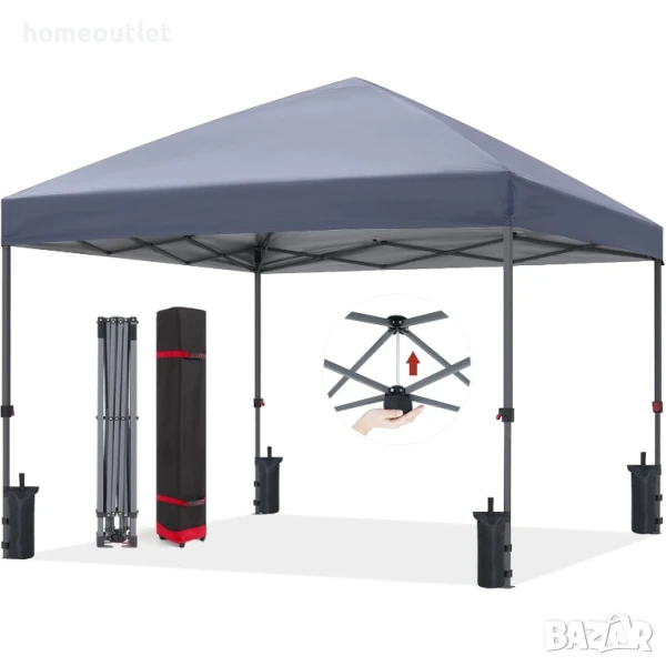 ПРОМОЦИЯ Шатра ABCCANOPY (BEACH COMPACT CANOPY) X0019T111V, GRAY, снимка 1