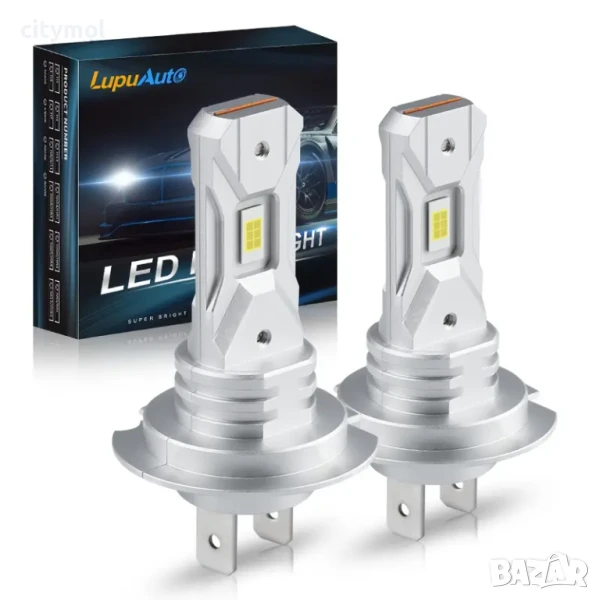LED лампи за фарове, H7 3570, plug-and-play - комплект 2 бр., снимка 1