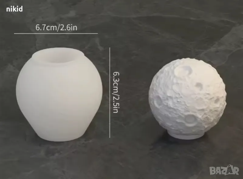 3d Земно кълбо космос планета силиконов молд форма фондан шоколад гипс смола свещ декор, снимка 1