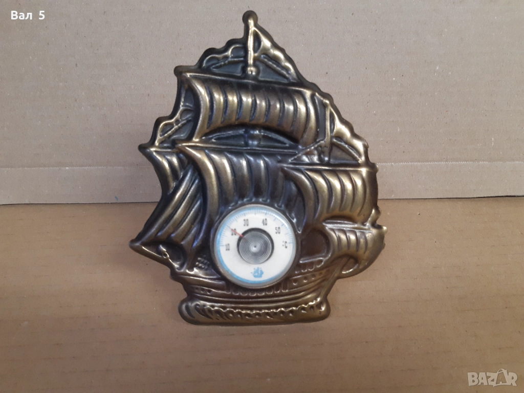 Стар термометър - кораб , фигура корабче - СССР, снимка 1
