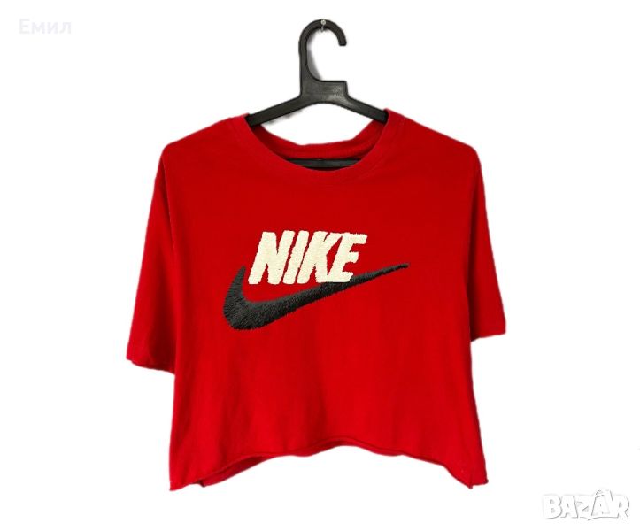 Дамска тениска над пъпа Nike, Размер М , снимка 1