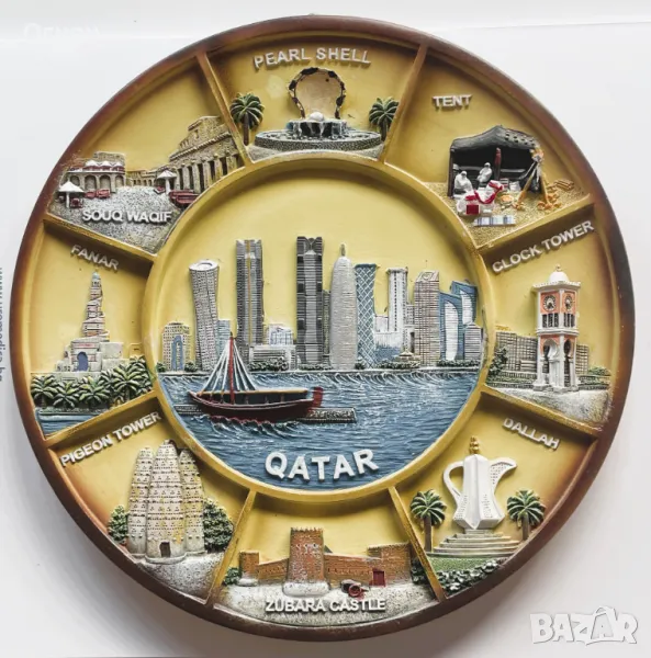 Декоративна релефна чиния за стена Катар, снимка 1