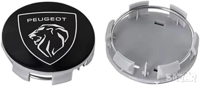 4 броя капачки за джанти Peugeot 60мм – Черни, снимка 2 - Аксесоари и консумативи - 52874943