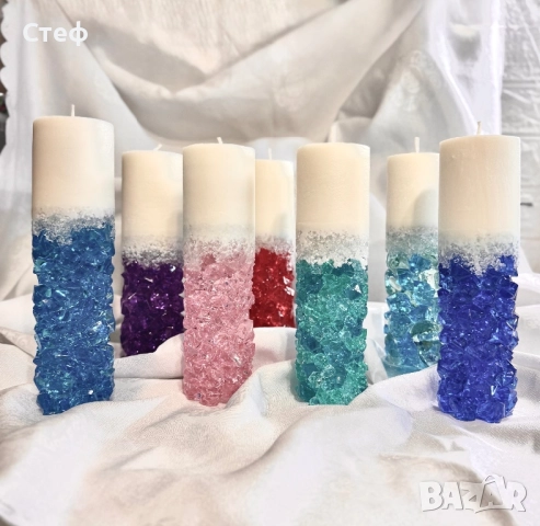 ✨ Свещи с кристали , снимка 3 - Декорация за дома - 52364743