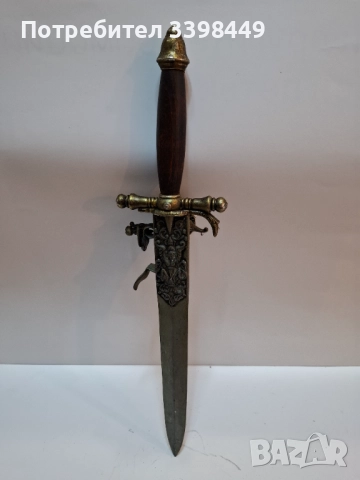 Реплика на комбинация от кремъчен пистолет и кама, снимка 3 - Антикварни и старинни предмети - 52674333