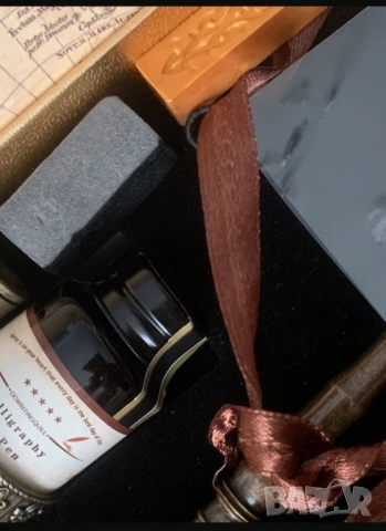 Ретро КАЛИГРАФСКИ комплект* Писалка с перо и мастило* Оригинална опаковка, снимка 2 - Антикварни и старинни предмети - 50493898