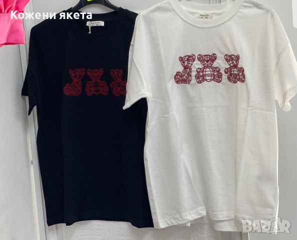 Тениски с мече бродерия, снимка 1 - Тениски - 45957958