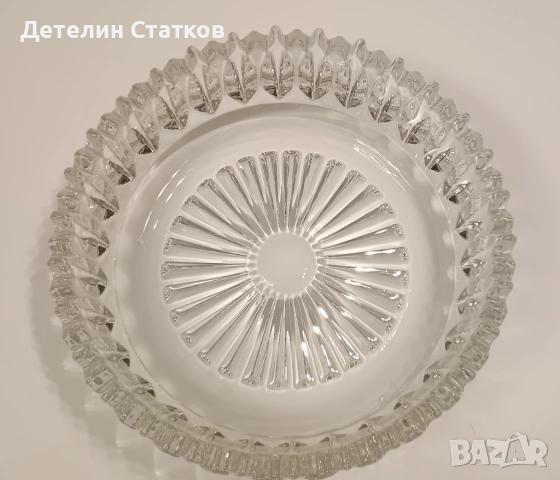 Винтидж стъклена купа, снимка 4 - Чинии - 53019331