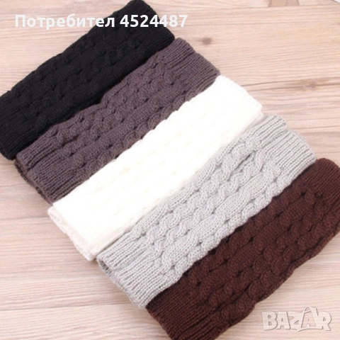 Дамски плетени вълнени ръкавици без пръсти, снимка 6 - Ръкавици - 52638953