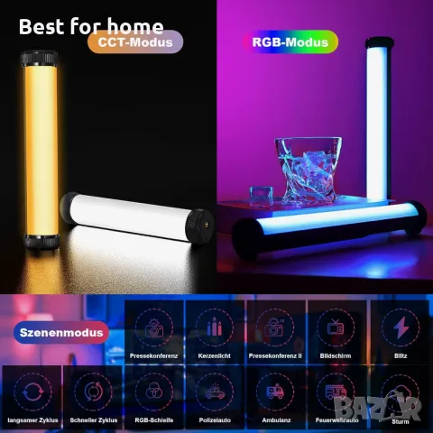  LED видео, фотографска светлина SOONPHO, снимка 2 - Светкавици, студийно осветление - 49845829