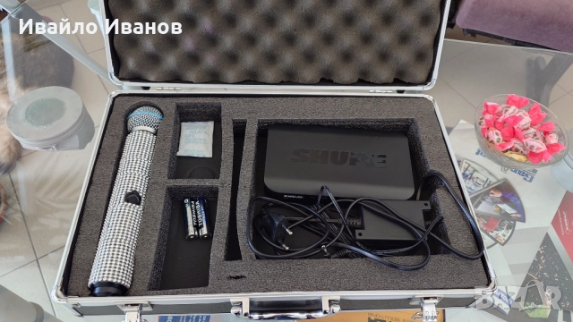 Продавам професионален микрофон Sure, снимка 2 - Микрофони - 52037260